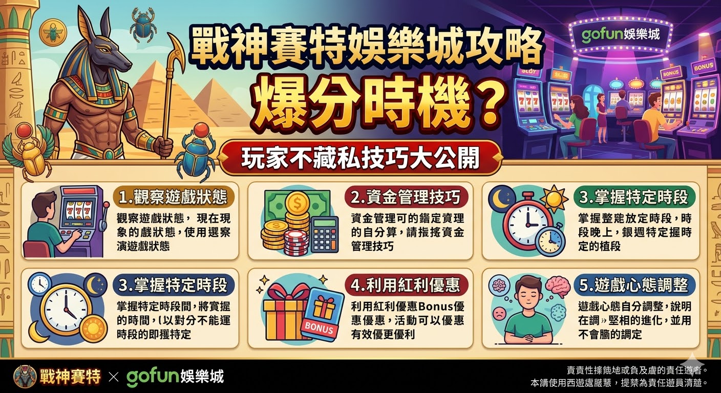 戰神賽特娛樂城攻略：如何在gofun娛樂城掌握爆分時機？玩家不藏私技巧大公開
